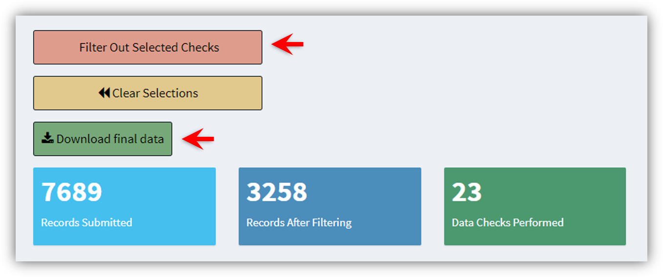 Filter the data and download your filtered data